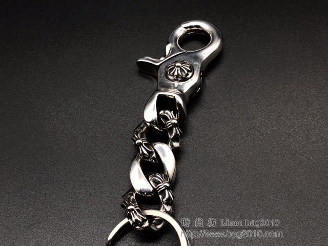 chrome hearts銀飾 克羅心鑰匙鏈 純手工 克羅心925銀首飾  gjc1905
